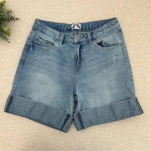 Flying Monkey Women’s Light Blue Cotton High Rise Jean Shorts Size 6